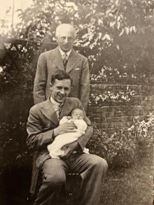 Earnest, Hugh and baby Richard Morling CREDIT:Richard Morling