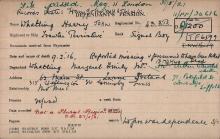Pension record card